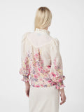 Calloma Blommig Blus - Elfenben