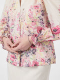 Calloma Blommig Blus - Elfenben