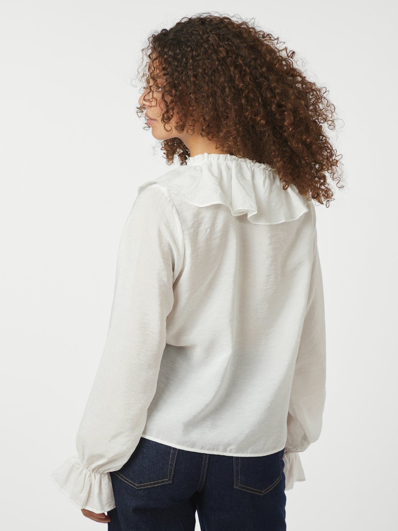 Aminea Ruffle Blouse - White