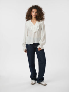 Aminea Ruffle Blouse - White