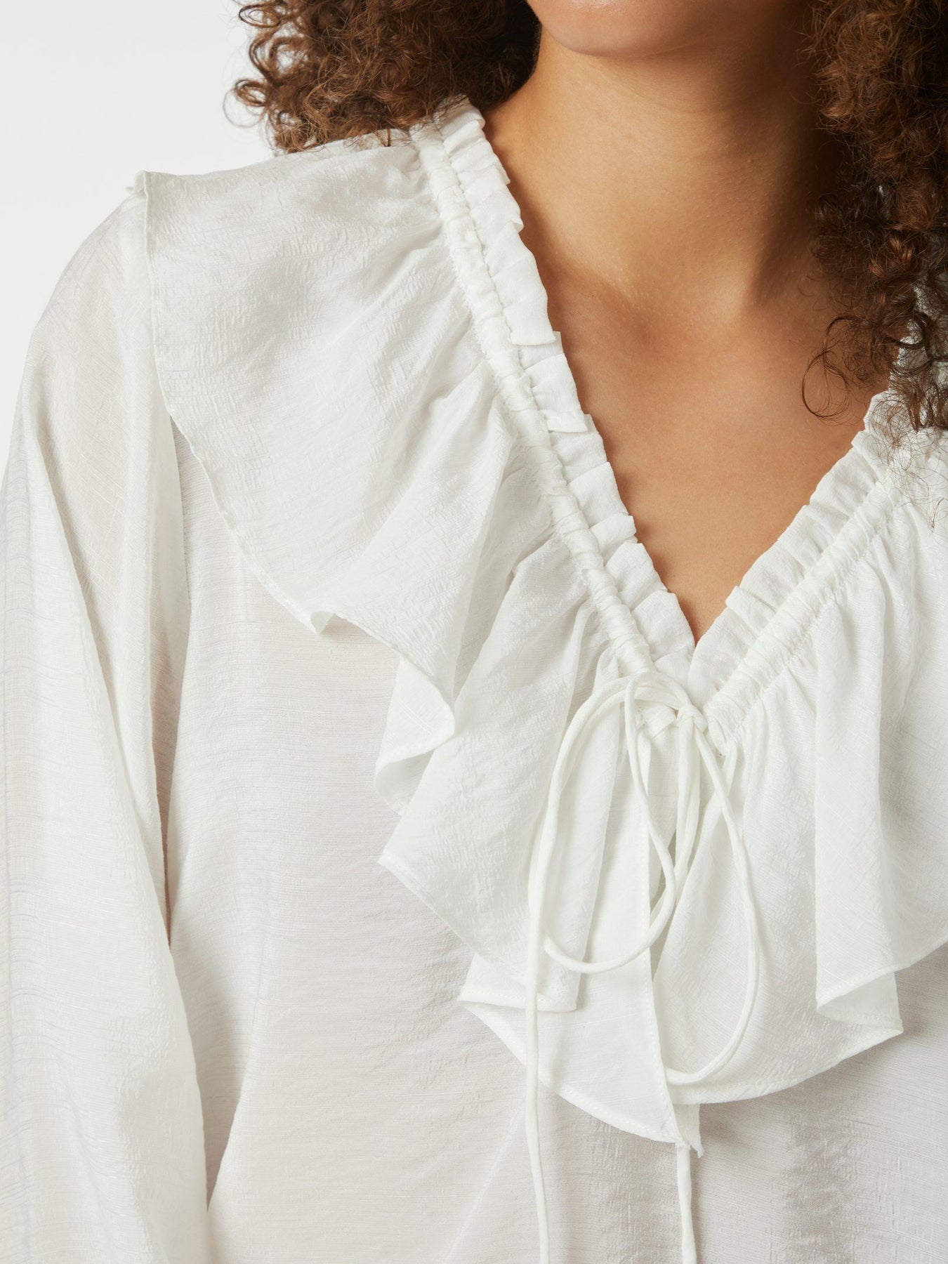 Aminea Ruffle Blouse - White