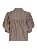 Etta Soft Stripe Stone Shirt - Brun
