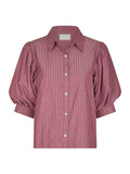Etta Soft Stripe Stone Shirt - Dark Rose