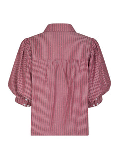 Etta Soft Stripe Stone Shirt - Dark Rose