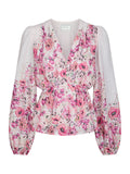Fie Flower Print Blouse - Rose