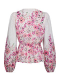 Fie Flower Print Blouse - Rose