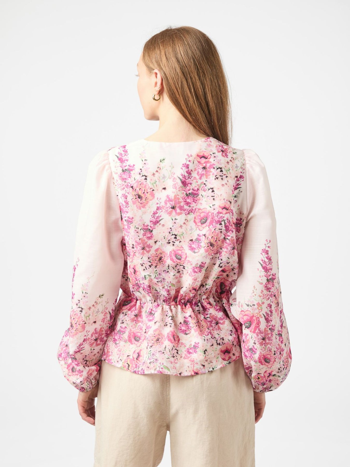 Fie Flower Print Blouse - Rose