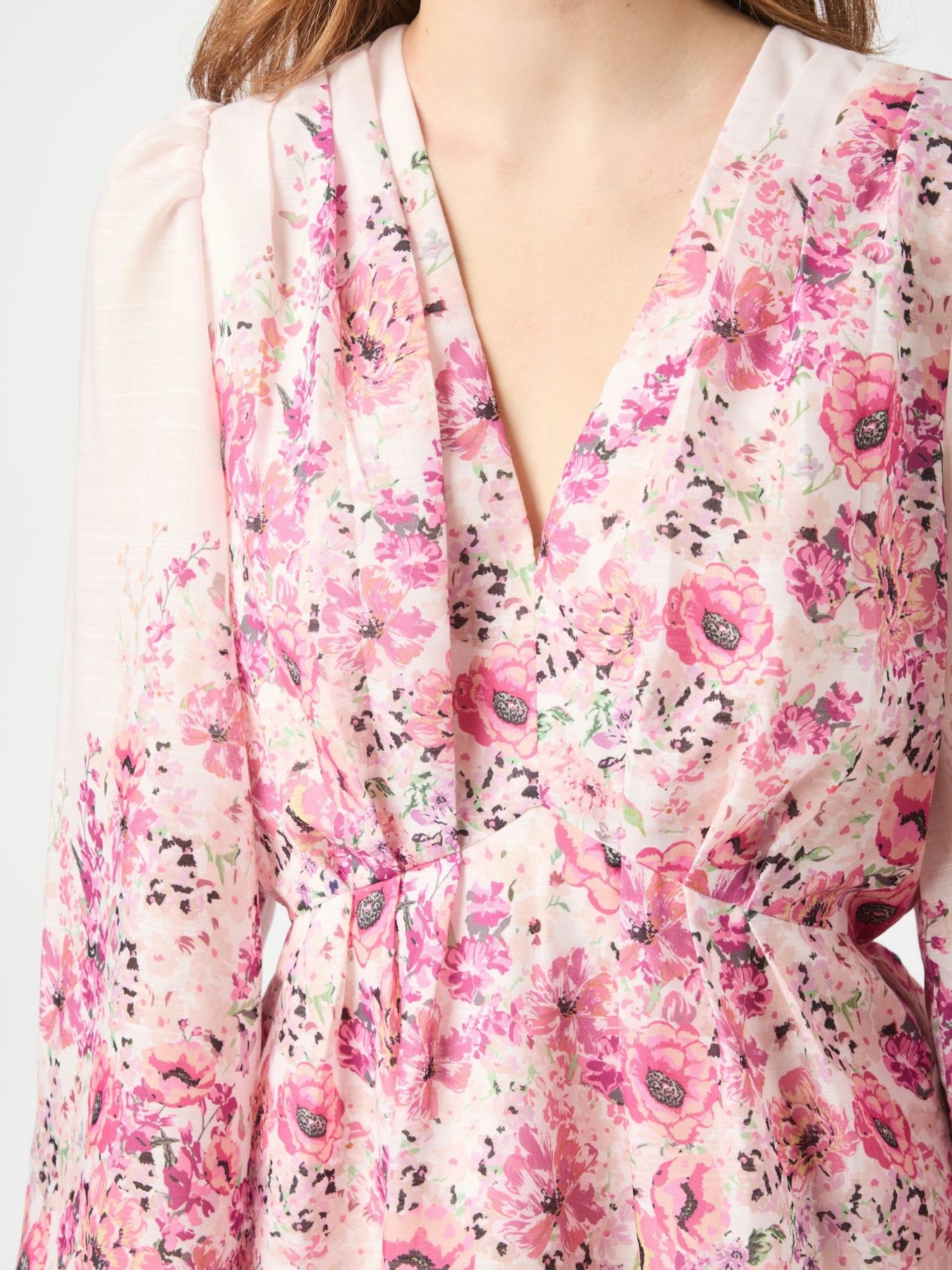 Fie Flower Print Blouse - Rose