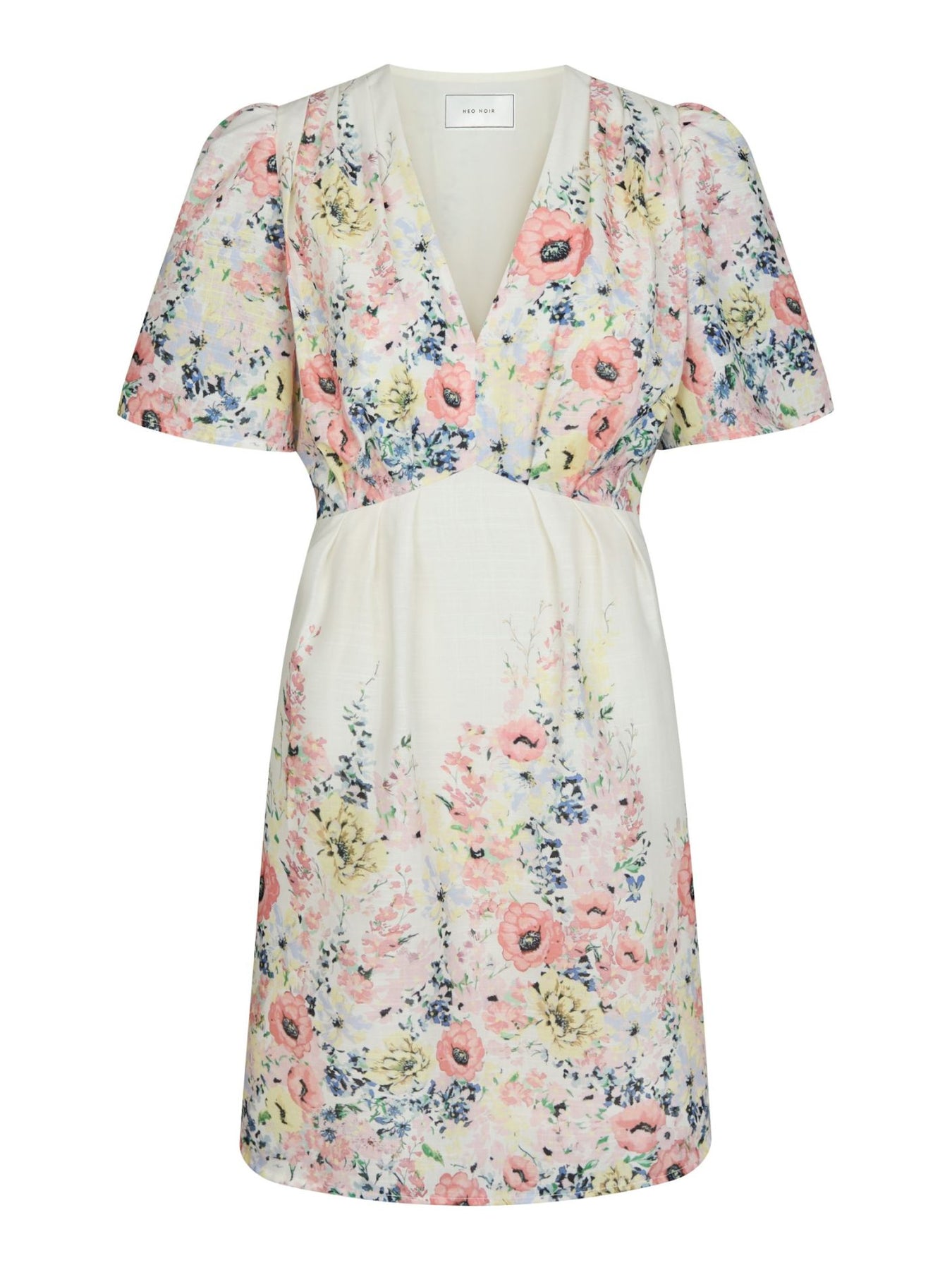 Shena Flower Print Klänning - Creme