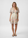 Shena Flower Print Klänning - Creme