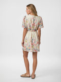Shena Flower Print Klänning - Creme