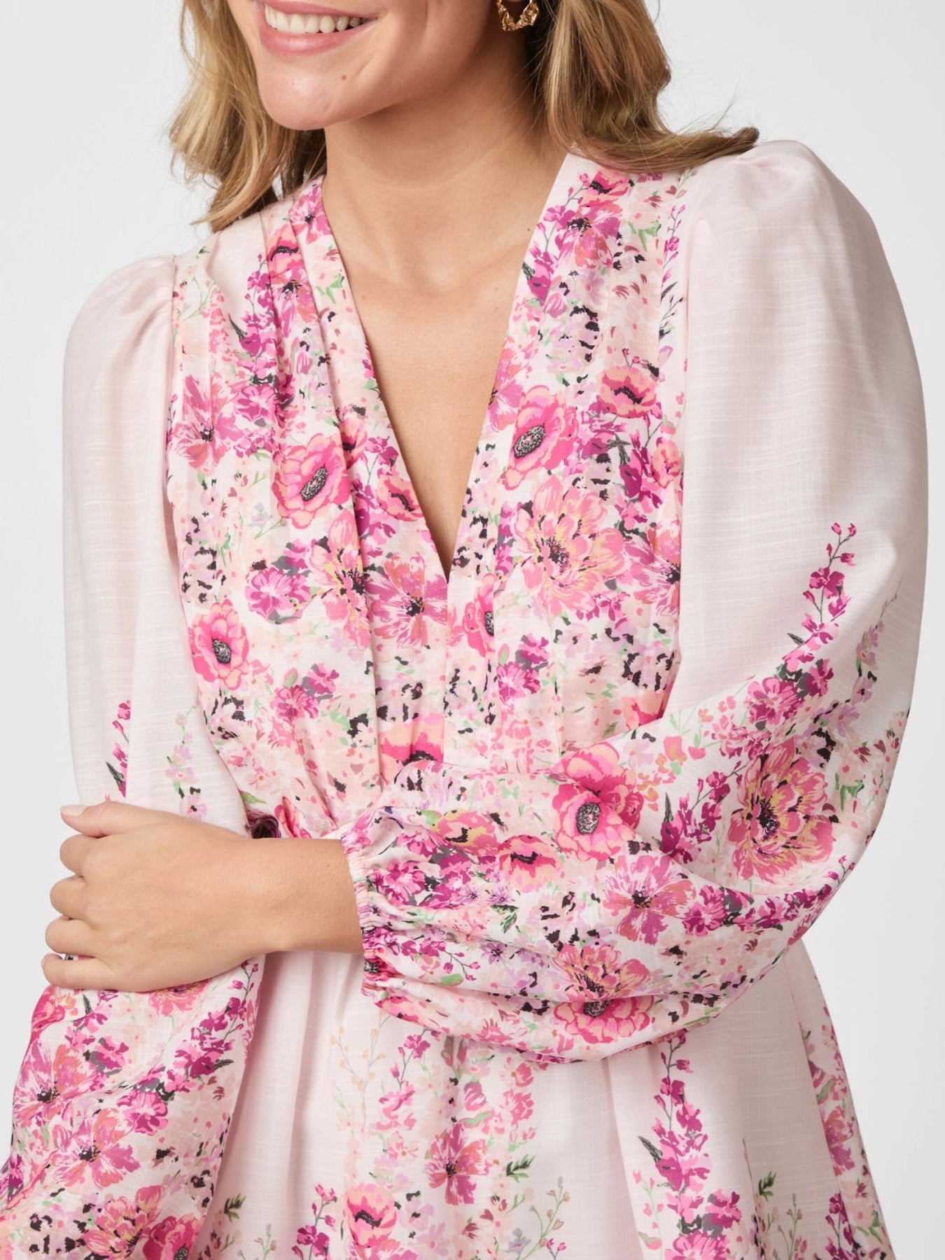 Semila Flower Print Dress - Rosa