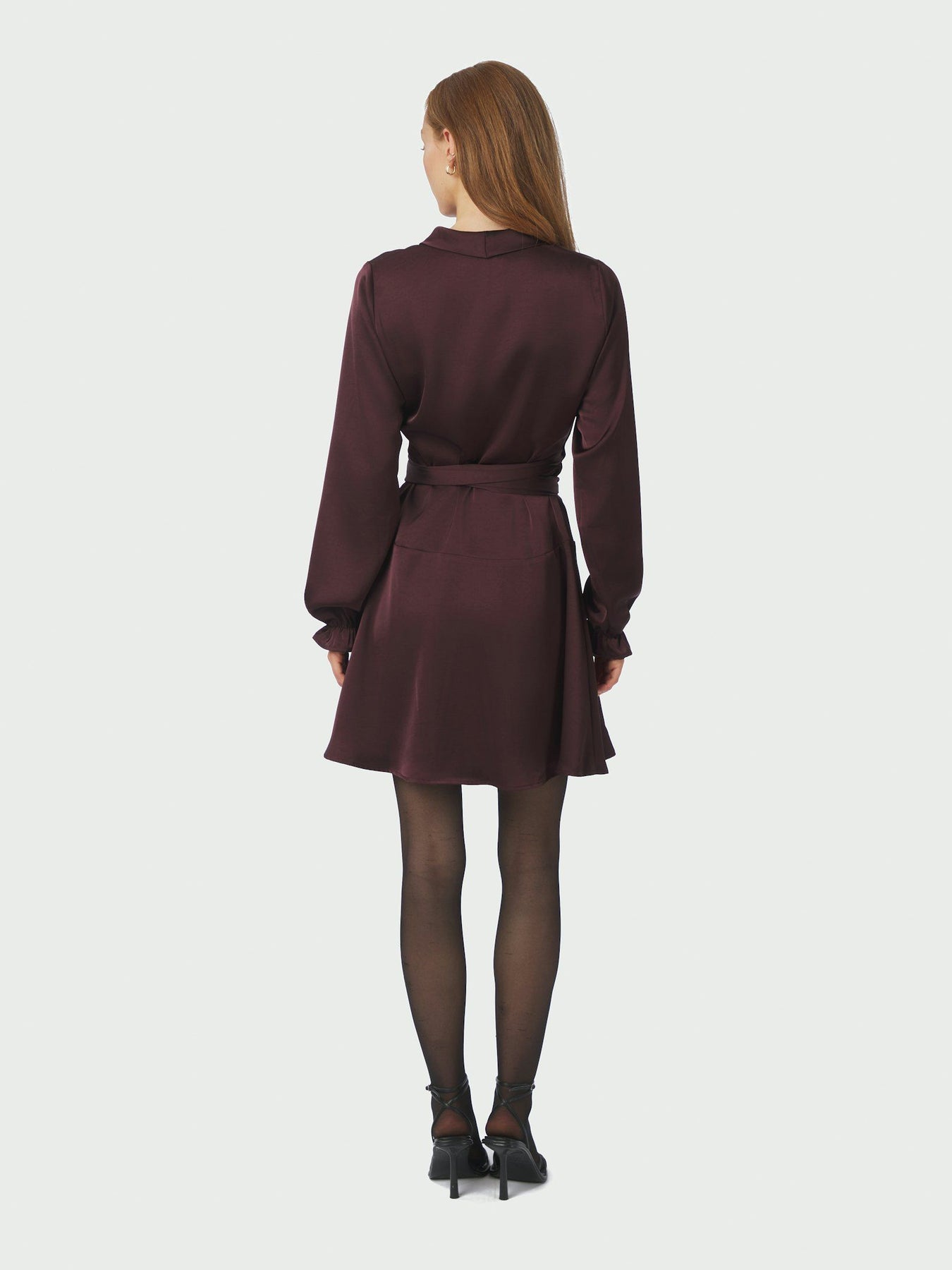 Colbie Heavy Sateen Klänning - Burgunder