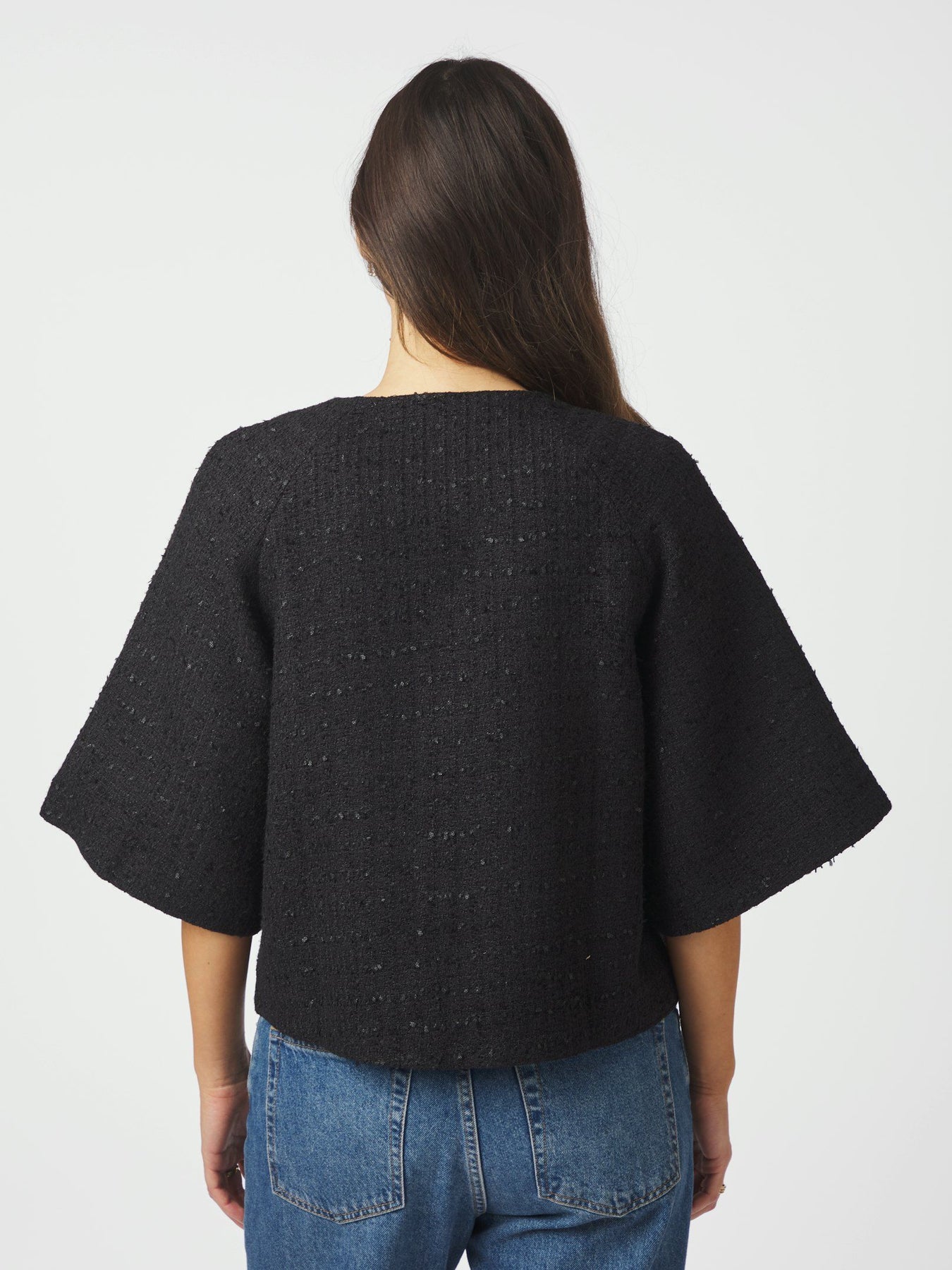 Rosella Boucle Mini Jacket - Svart