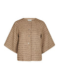 Rosella Boucle Mini Jacket - Taupe