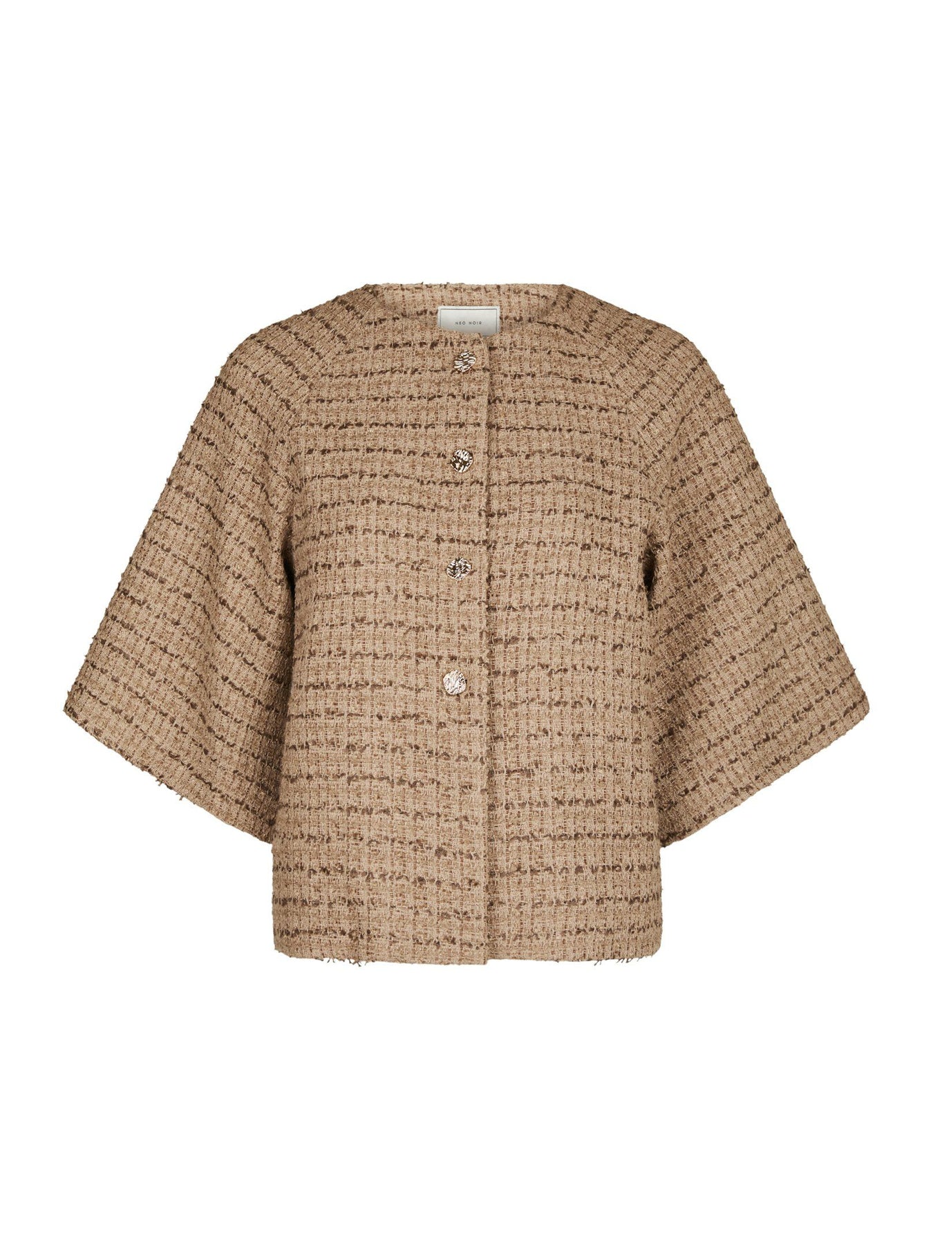 Rosella Boucle Mini Jacket - Taupe