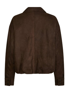 Rubby Faux Suede Jacket - Dark Brown