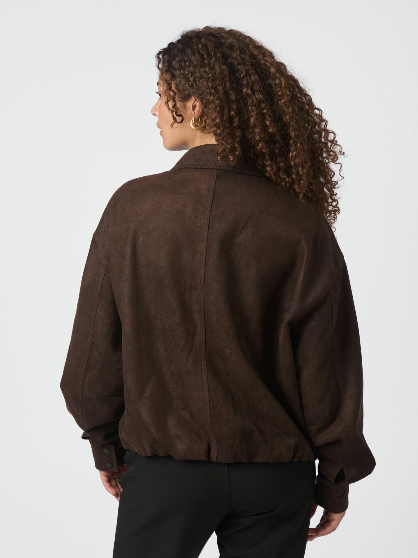 Rubby Faux Suede Jacket - Mörkbrun
