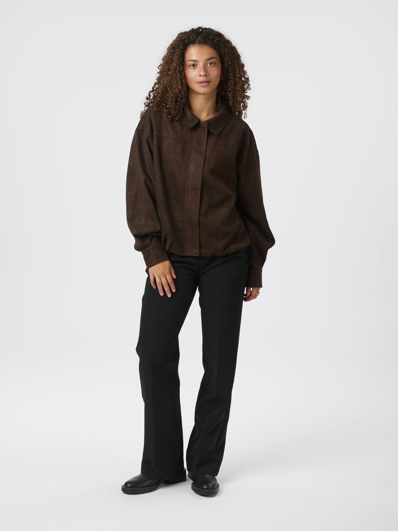 Rubby Faux Suede Jacket - Mörkbrun