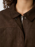 Rubby Faux Suede Jacket - Mörkbrun