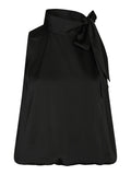 Veda Drapy Satin Top - Svart