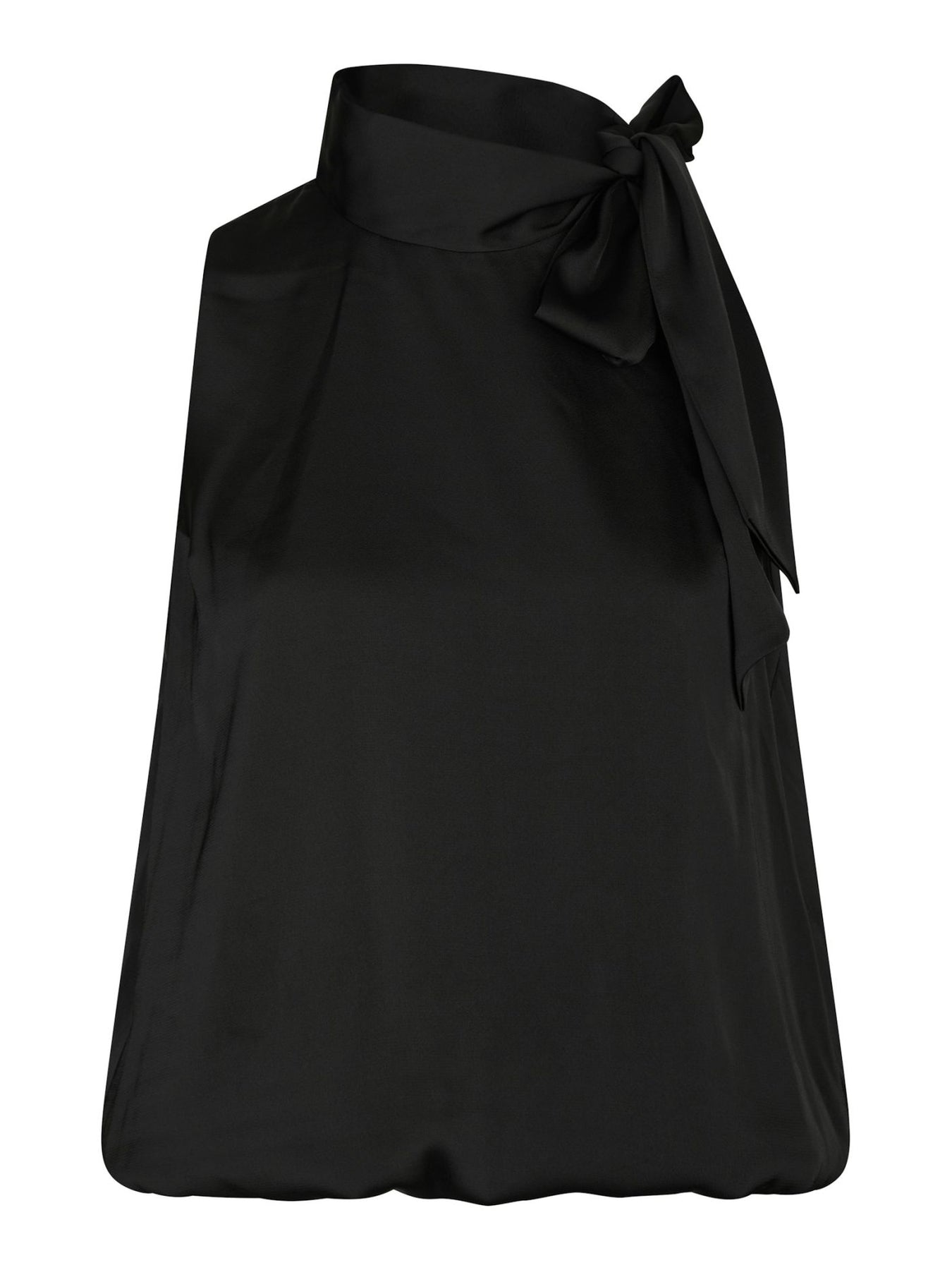 Veda Drapy Satin Top - Svart