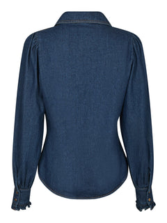 Lio Denim Blouse - Blue