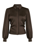 Fransala Heavy Sateen Shirt - Dark Brown