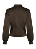 Fransala Heavy Sateen Shirt - Dark Brown
