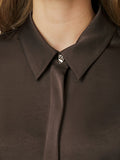 Fransala Heavy Sateen Shirt - Dark Brown