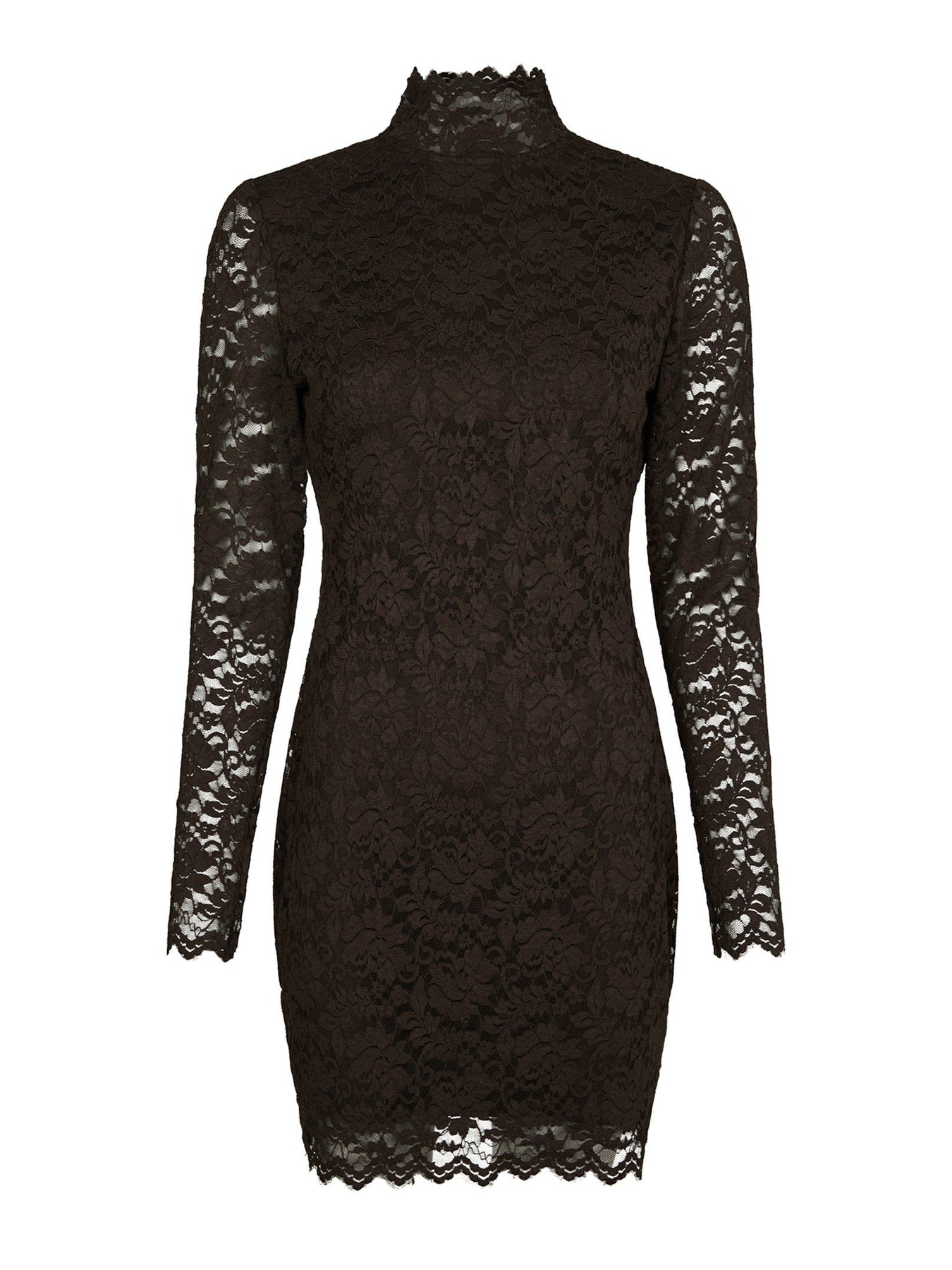 Lizette Laceflower Dress - Chokladbrun