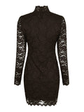 Lizette Laceflower Dress - Chokladbrun