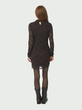 Lizette Laceflower Dress - Chokladbrun