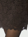 Lizette Laceflower Dress - Chokladbrun