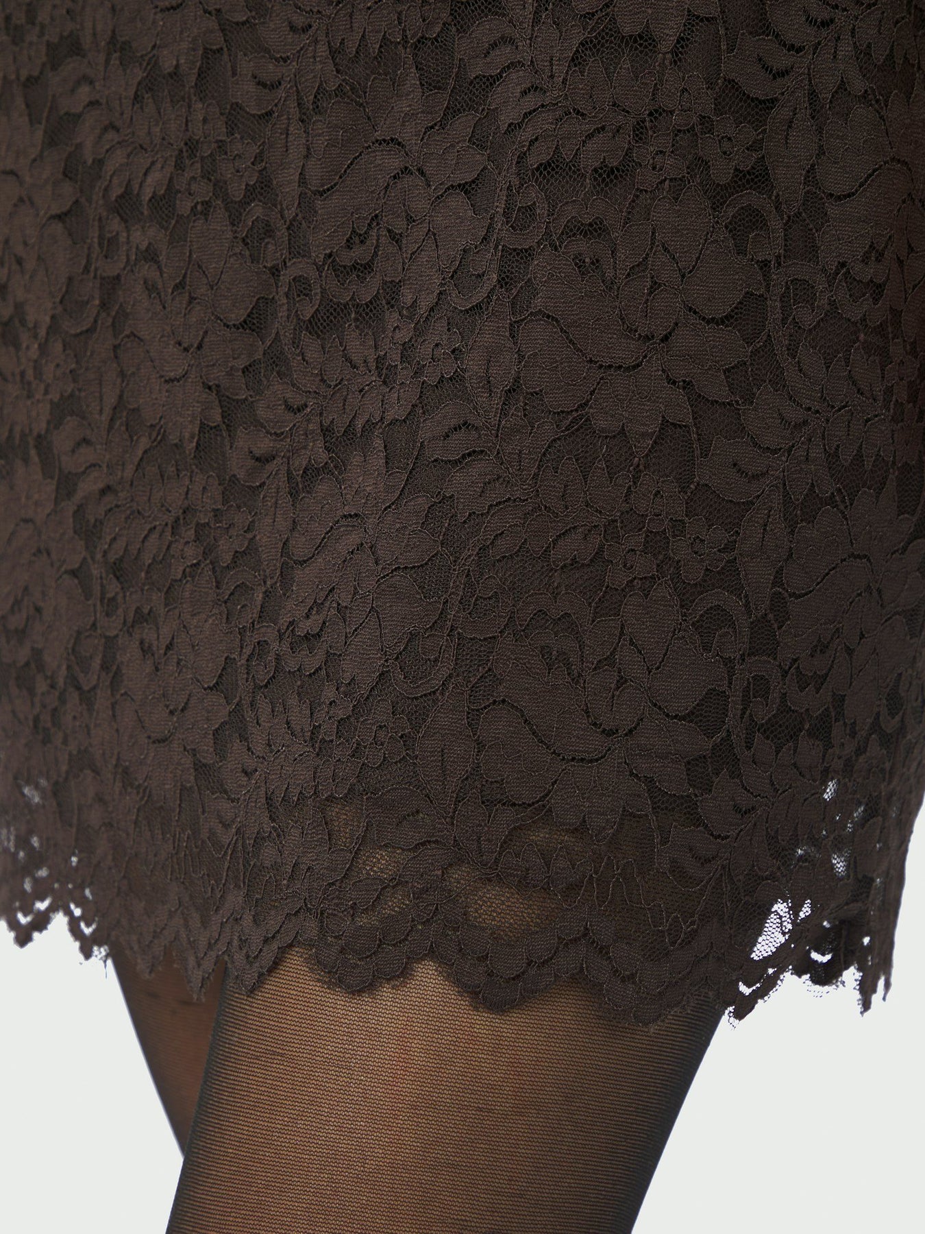 Lizette Laceflower Dress - Chokladbrun