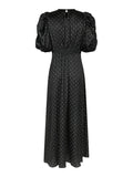 Kikka Dot Dress - Svart