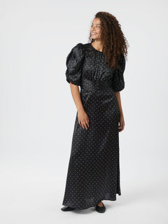 Kikka Dot Dress - Black