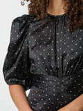 Kikka Dot Dress - Svart