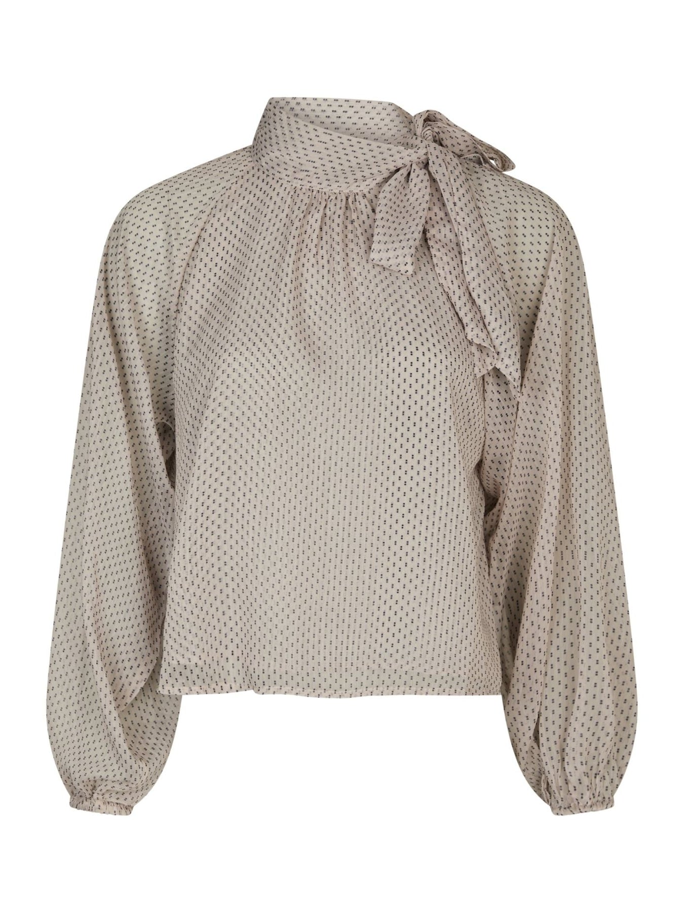 Patti Double Dot Blus - Creme