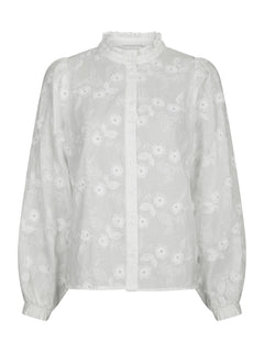 Oda Deco Emb Shirt - White