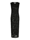 Tiranna Big Flower Mesh Dress - Svart