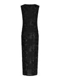 Tiranna Big Flower Mesh Dress - Svart