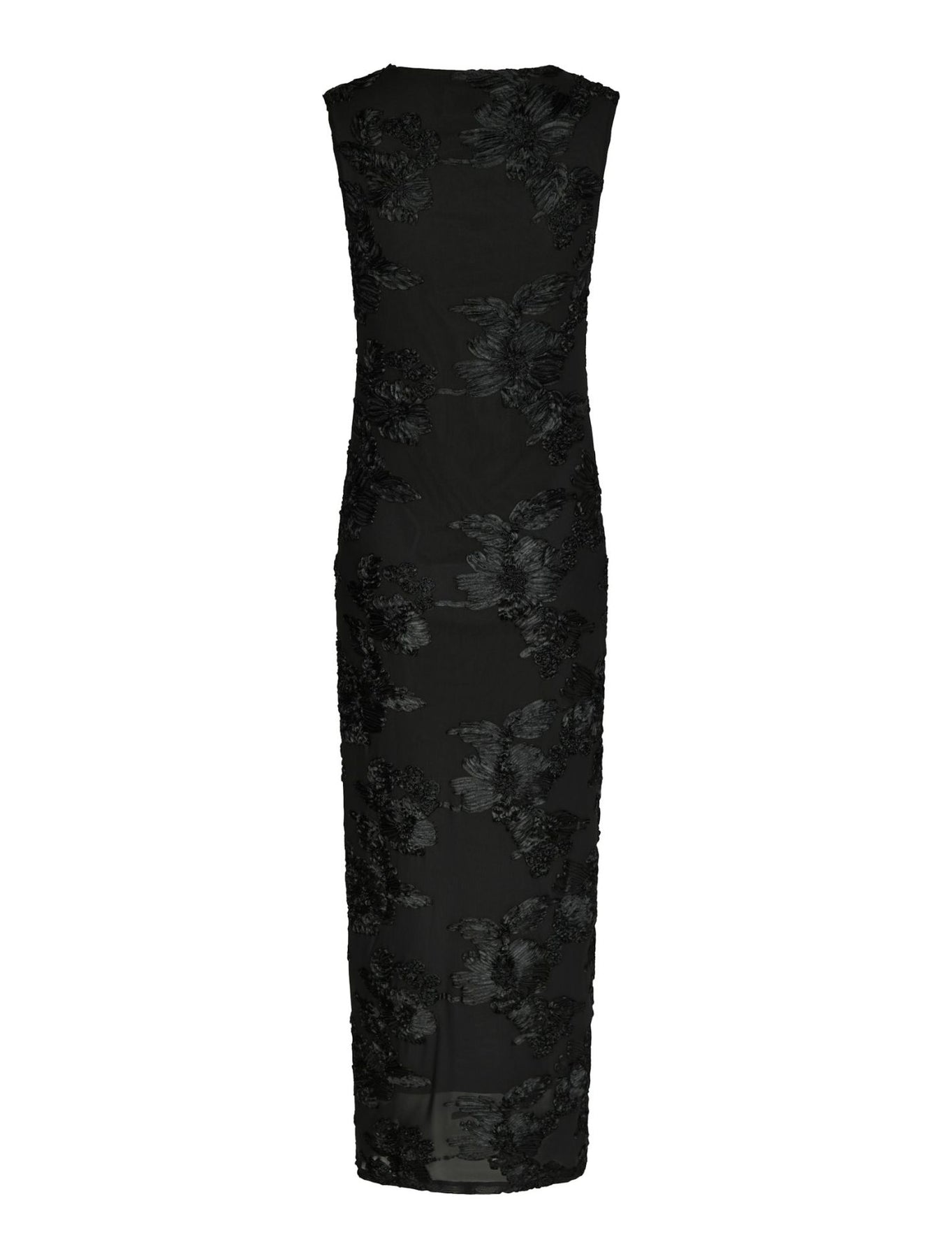 Tiranna Big Flower Mesh Dress - Svart