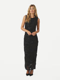 Tiranna Big Flower Mesh Dress - Svart