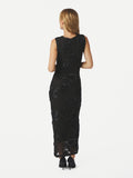 Tiranna Big Flower Mesh Dress - Svart
