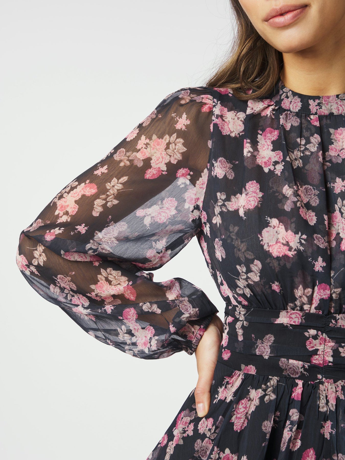 Mio Marigold Dress - Dark Navy