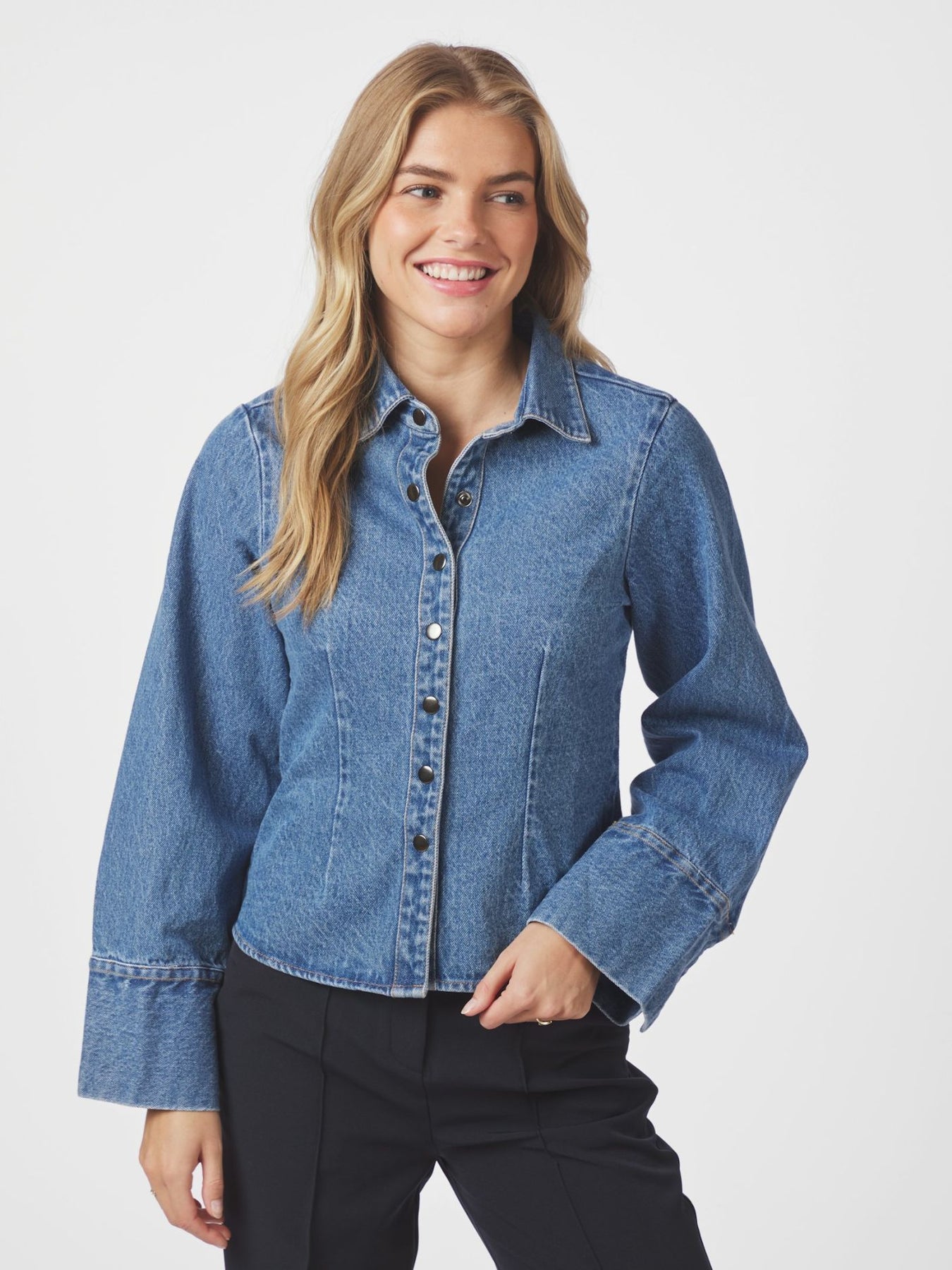 Rosa D Shirt - Vintage Blue