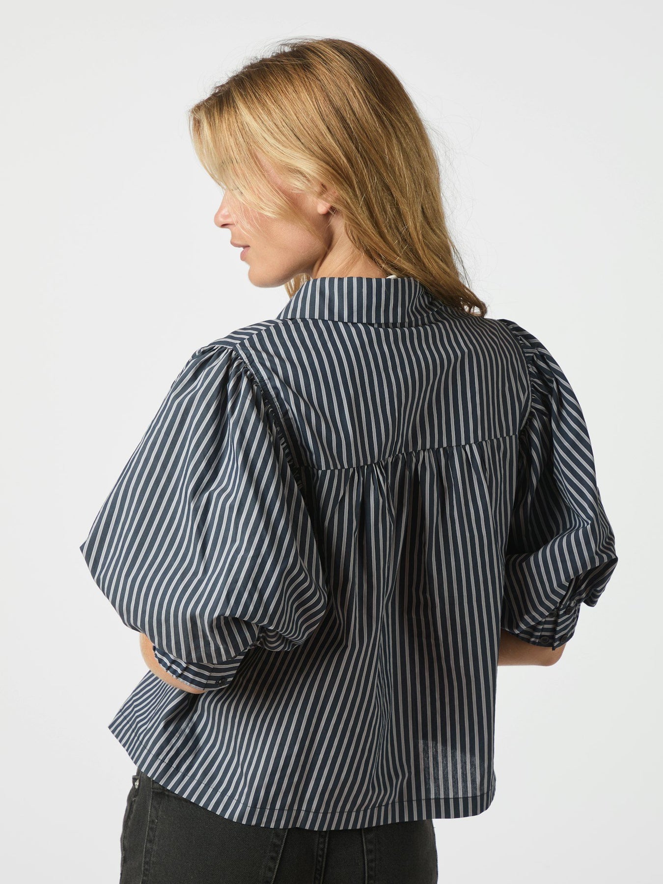 Etta Stripe Skjorta - Navy