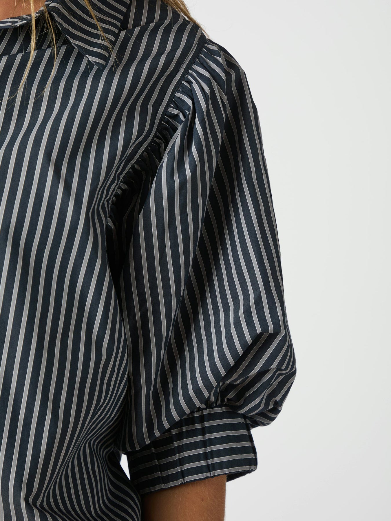 Etta Stripe Skjorta - Navy