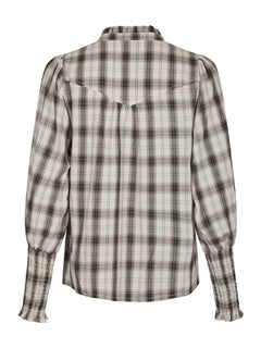 Camisa Big Check Blouse - Off White